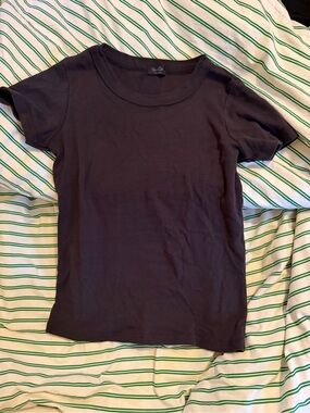 Brandy Melville Black Crew Neck Short Sleeve Tee
